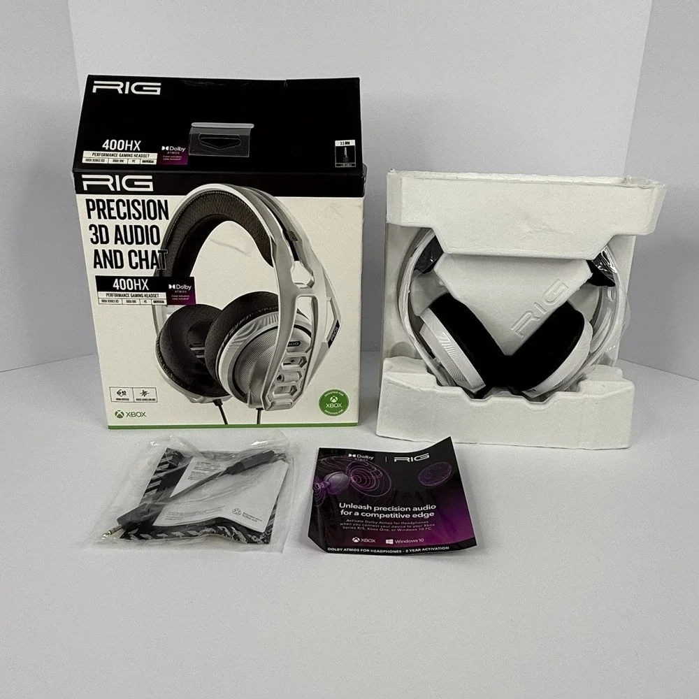 Nacon Rig Xbox 400HX Wired Performance Gaming Headset White New Damaged Box